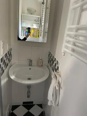 Ein Badezimmer in der Unterkunft Ferienwohnung in Werder Havel Innenstadt