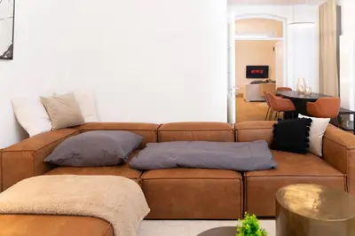 Ein Sitzbereich in der Unterkunft Apartment near Ku'damm