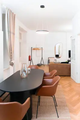 Ein Sitzbereich in der Unterkunft Apartment near Ku'damm