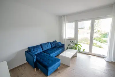 Ein Sitzbereich in der Unterkunft Potsdams Traumwohnung