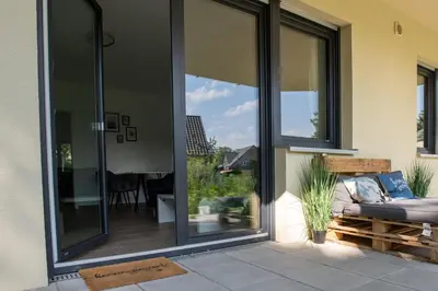 Ein Balkon oder eine Terrasse in der Unterkunft Potsdams Traumwohnung