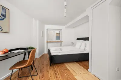 Ein Bett oder Betten in einem Zimmer der Unterkunft Stilvolle 3-Zimmer-Wohnung in Potsdam