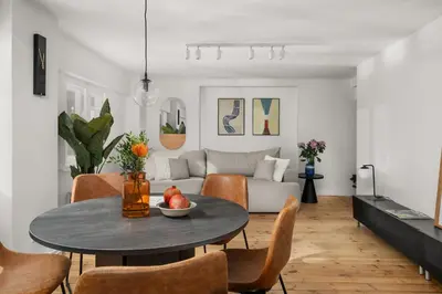 Ein Sitzbereich in der Unterkunft Stilvolle 3-Zimmer-Wohnung in Potsdam