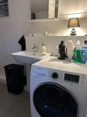 Küche/Küchenzeile in der Unterkunft ruhig wohnen im kleinen Bungalow im Süden von Berlin
