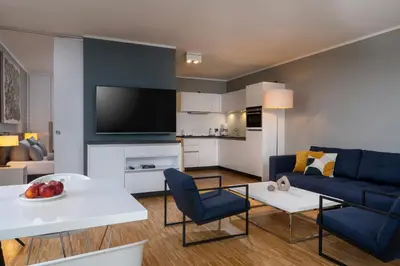 Ein Sitzbereich in der Unterkunft Waveboard Hotel & Boardinghouse