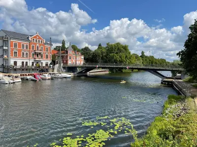 Blick auf einen Fluss in der Nähe der Ferienwohnung