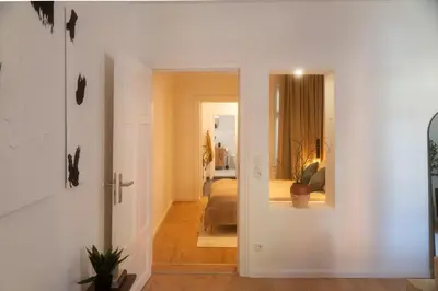 Ein Bett oder Betten in einem Zimmer der Unterkunft Modernes Altstadt Apartment
