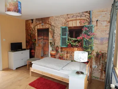 TV/Unterhaltungsangebot in der Unterkunft Ferienwohnung Zesch am See