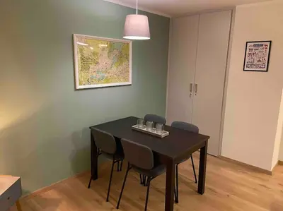 Ein Sitzbereich in der Unterkunft Apartment in Potsdam-Babelsberg