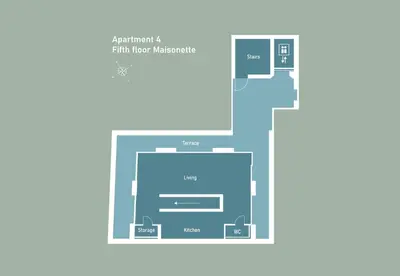 Grundriss der Unterkunft The Garden Suites by Suite030