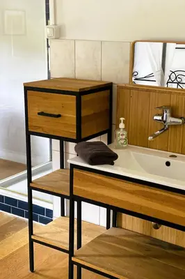 Grundriss der Unterkunft Romantikferienhaus am Schlösschen - Sauna, Kamin & Seenlandschaft nahe Berlin