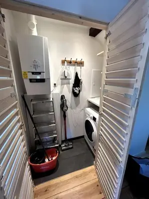 Küche/Küchenzeile in der Unterkunft Loft in Historischer Schmiede