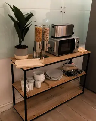 Küche/Küchenzeile in der Unterkunft Serviced Room im Herzen Berlin‘s
