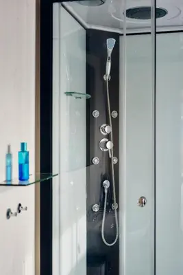 Ein Badezimmer in der Unterkunft Familienhaus in der Schorfheide
