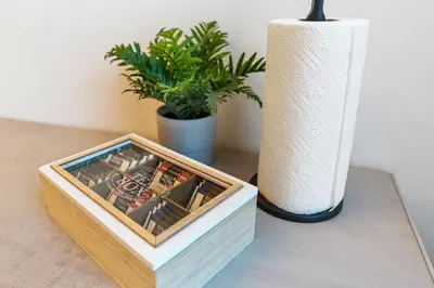 Grundriss der Unterkunft Neues zentrales Apartment,10 Betten,vollmöbliert, Wifi