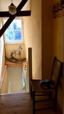 Ein Sitzbereich in der Unterkunft Romantische Ferienwohnung im historischen Stadtkern Jüterbog
