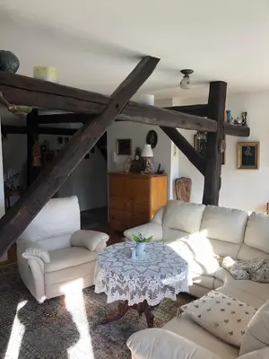 Ein Sitzbereich in der Unterkunft Romantische Ferienwohnung im historischen Stadtkern Jüterbog