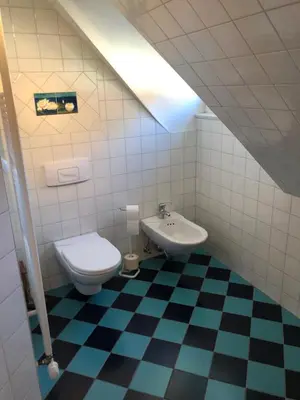 Ein Badezimmer in der Unterkunft Romantische Ferienwohnung im historischen Stadtkern Jüterbog