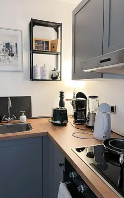 Küche/Küchenzeile in der Unterkunft Ferienwohnung Kamrath Altstadt
