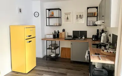 Küche/Küchenzeile in der Unterkunft Ferienwohnung Kamrath Altstadt