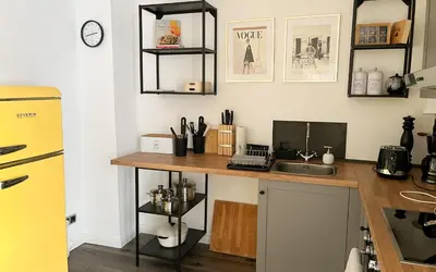 Küche/Küchenzeile in der Unterkunft Ferienwohnung Kamrath Altstadt
