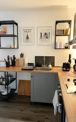 Küche/Küchenzeile in der Unterkunft Ferienwohnung Kamrath Altstadt