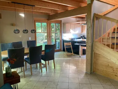 Küche/Küchenzeile in der Unterkunft Ferienhaus Pferdehof Birkholz