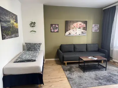 Ein Sitzbereich in der Unterkunft Enjoy Berlin