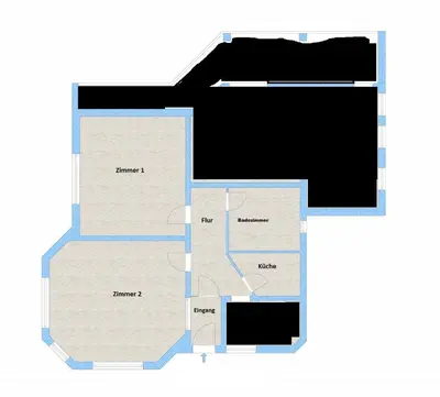 Grundriss der Unterkunft Monteurswohnung Deluxe