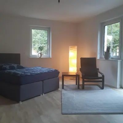 Ein Sitzbereich in der Unterkunft Ferienwohnung in Hohen Neuendorf bei Berlin, Zentral gelegen