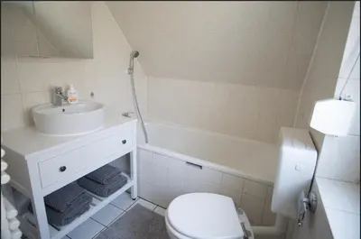 Ein Badezimmer in der Unterkunft Haus am See