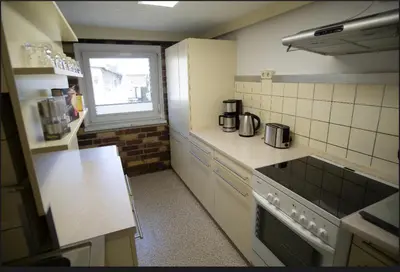 Küche/Küchenzeile in der Unterkunft Haus am See