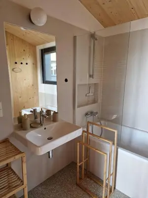 Grundriss der Unterkunft Ferienhaus Haus 11 in Templin mit Seeblick und Sauna