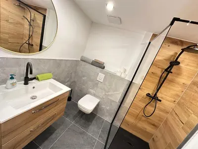 Ein Badezimmer in der Unterkunft Cityflair Apartments Rummelsburg