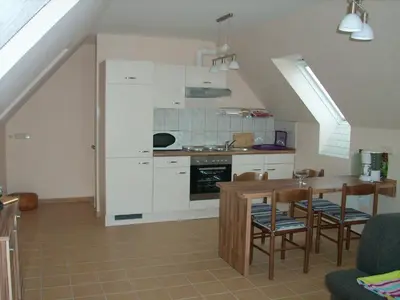 Küche/Küchenzeile in der Unterkunft Ferienwohnung 