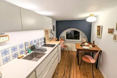 Küche/Küchenzeile in der Unterkunft Feines Apartment in der Mitte