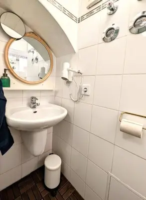 Ein Badezimmer in der Unterkunft Feines Apartment in der Mitte