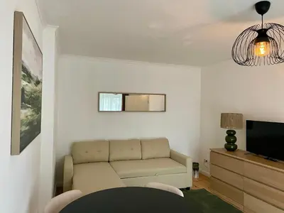 Ein Sitzbereich in der Unterkunft DeNe Living Apartments