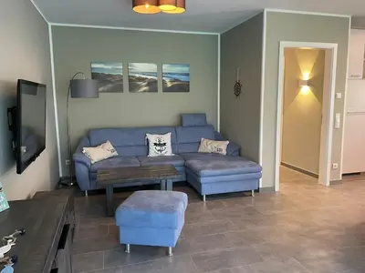 Ein Sitzbereich in der Unterkunft Park-Apartment Scharmützelsee Wohnung 1