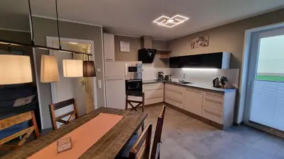 Küche/Küchenzeile in der Unterkunft Park-Apartment Scharmützelsee Wohnung 1