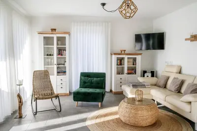 Ein Sitzbereich in der Unterkunft Park-Apartment Scharmützelsee Wohnung 5
