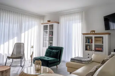 Ein Sitzbereich in der Unterkunft Park-Apartment Scharmützelsee Wohnung 5
