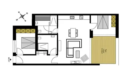 Grundriss der Unterkunft Park-Apartment Scharmützelsee Wohnung 7