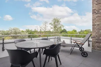 Ein Balkon oder eine Terrasse in der Unterkunft Park-Apartment Scharmützelsee Wohnung 12