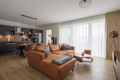 Ein Sitzbereich in der Unterkunft Park-Apartment Scharmützelsee Wohnung 12
