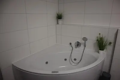 Ein Badezimmer in der Unterkunft Park-Apartment Scharmützelsee Wohnung 13