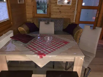 Ein Sitzbereich in der Unterkunft Ferienhaus Natura