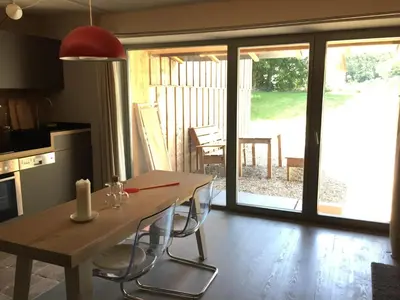 Küche/Küchenzeile in der Unterkunft Im Naturschutzgebiet gelegene Ferienwohnung