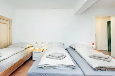 Ein Bett oder Betten in einem Zimmer der Unterkunft Ferienwohnung Berlin
