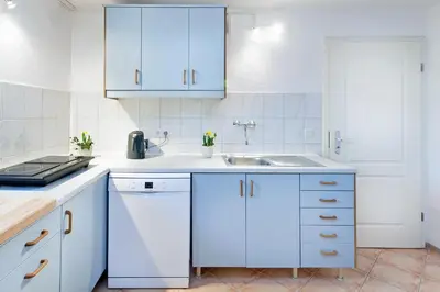 Küche/Küchenzeile in der Unterkunft Ferienwohnung Berlin